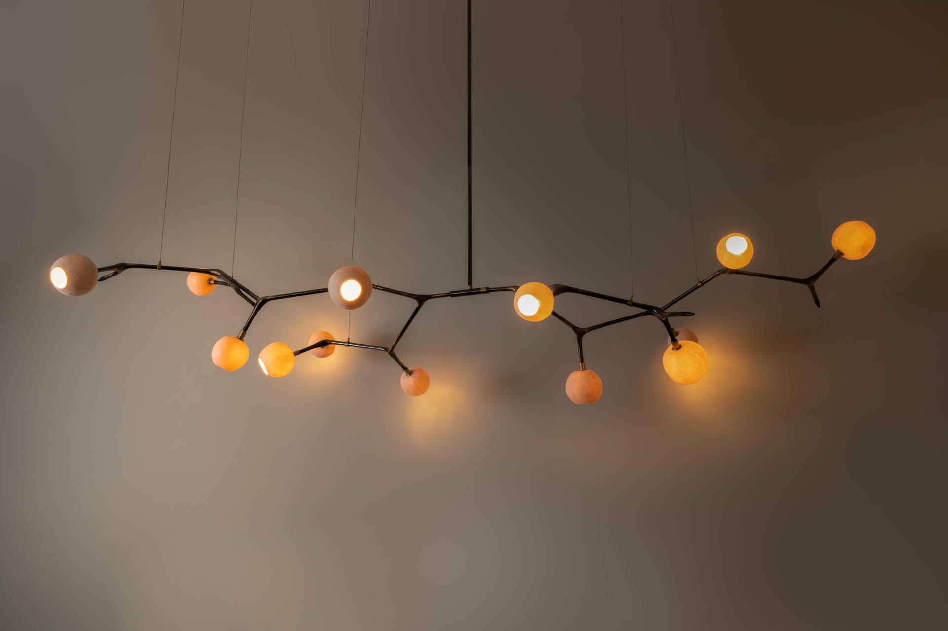 Fall Vintage Bronze Mantis 13 Pendant Lamp by Isabel Moncada 7