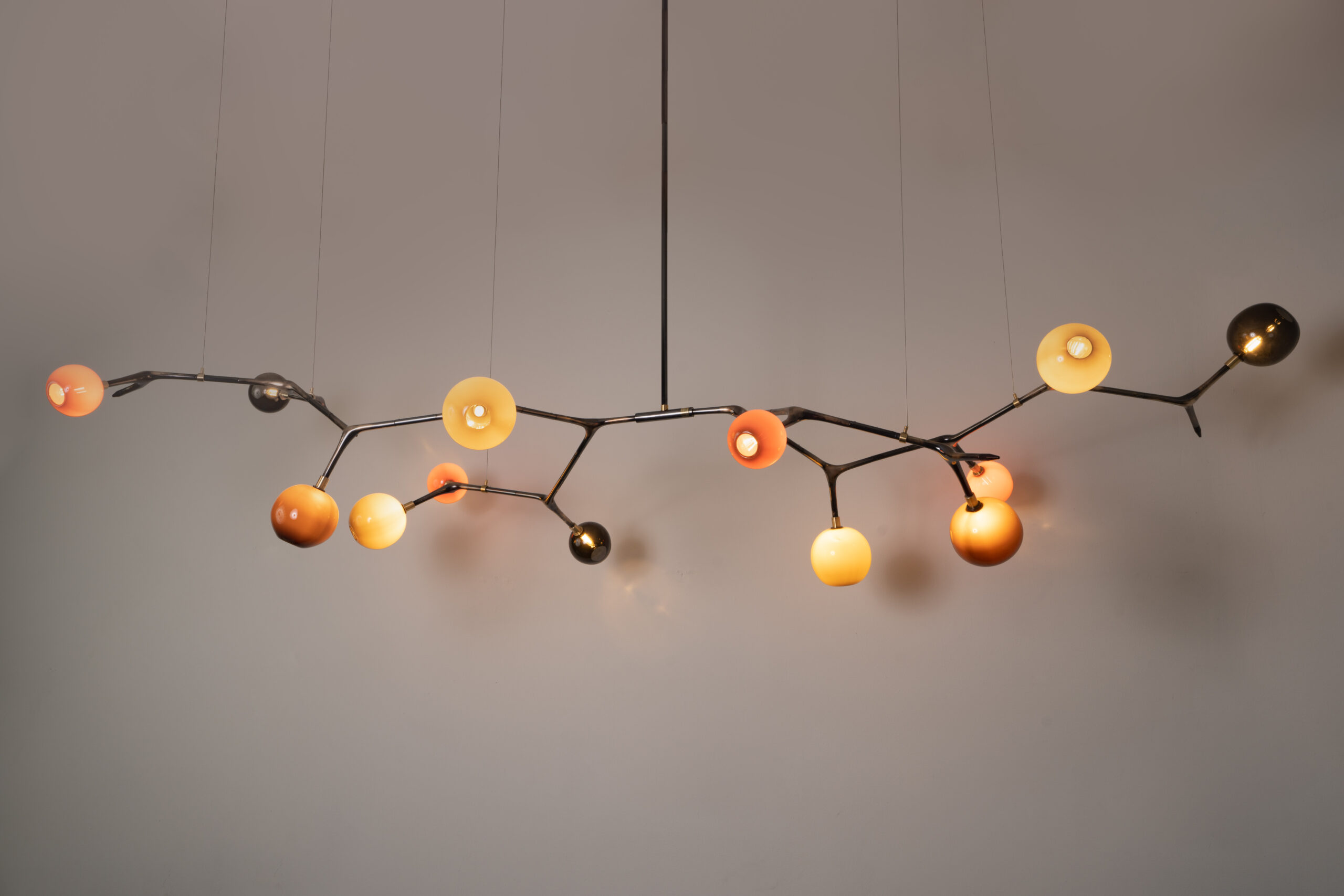 Fall Vintage Bronze Mantis 13 Pendant Lamp by Isabel Moncada 7