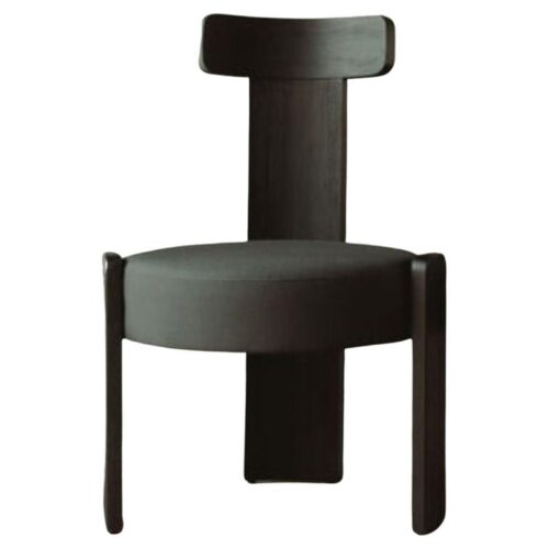 Gabo Black Solid Oak Wood Dining Chair by David Del Valle 1