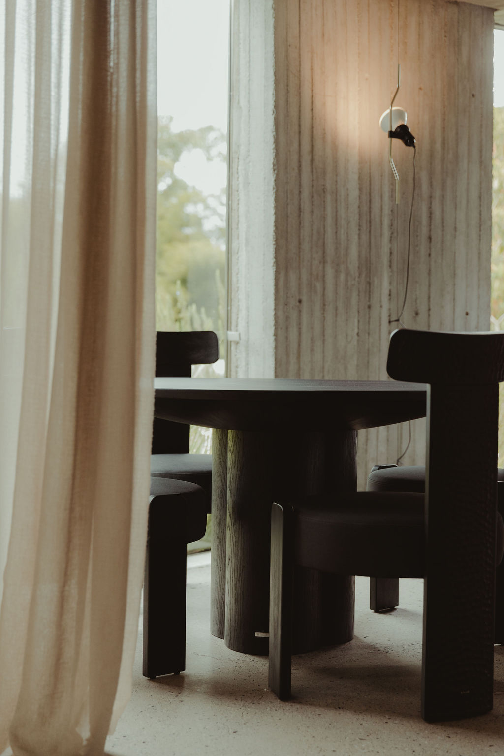 Gabo Black Solid Oak Wood Dining Chair by David Del Valle 11