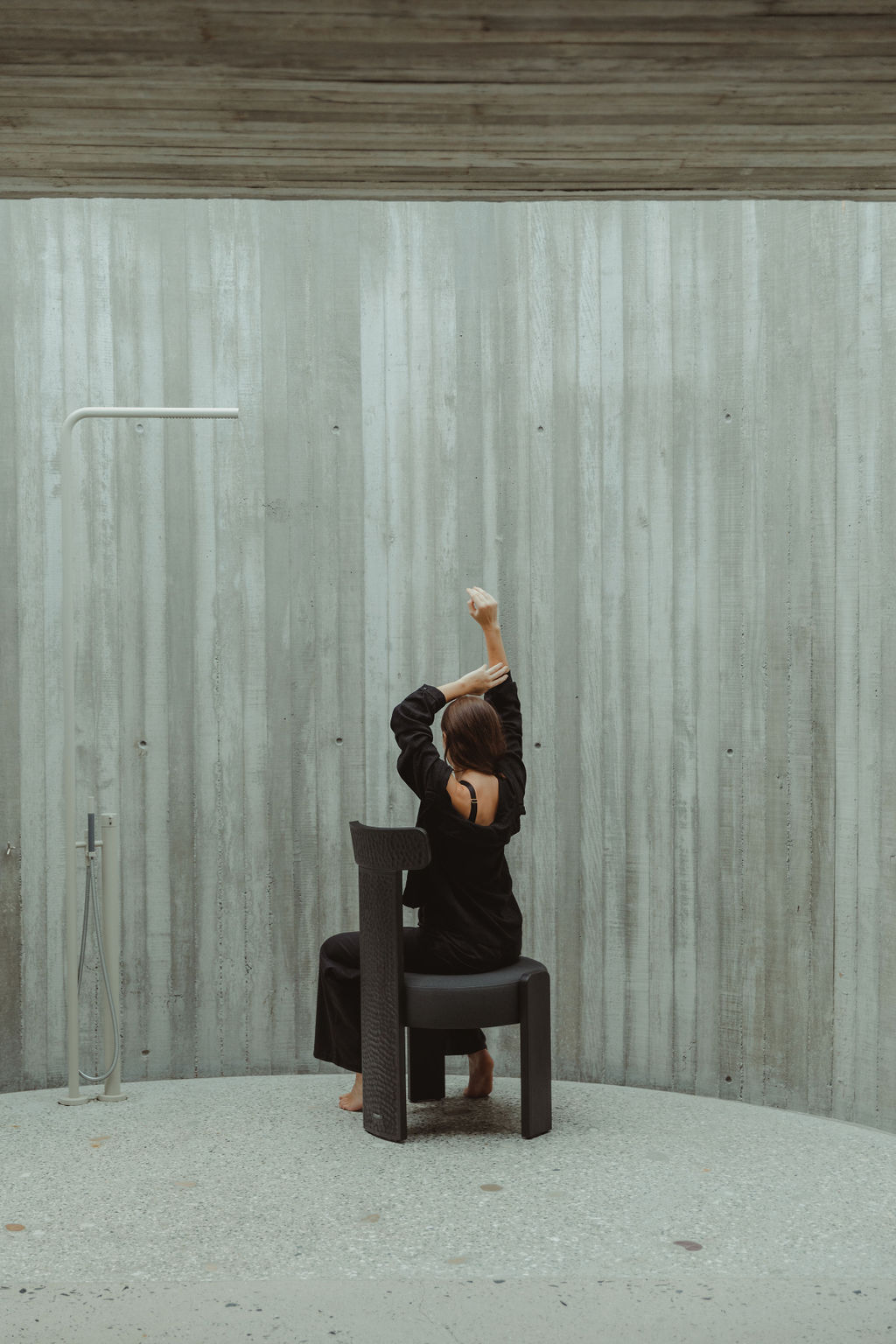 Gabo Black Solid Oak Wood Dining Chair by David Del Valle 18
