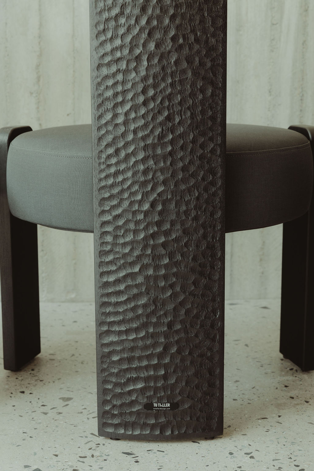 Gabo Black Solid Oak Wood Dining Chair by David Del Valle 2