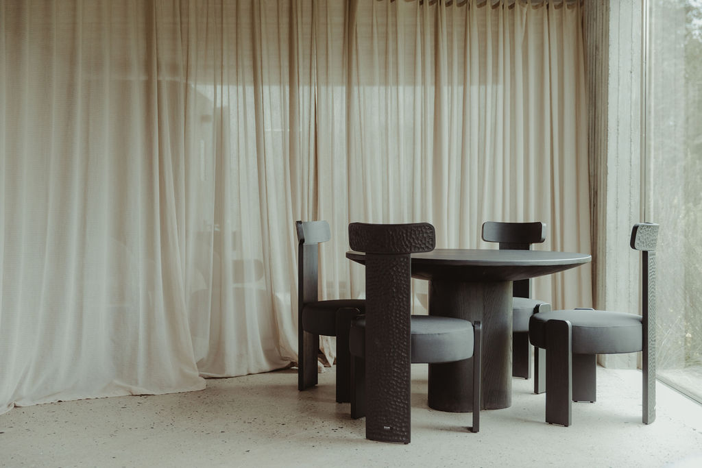 Gabo Black Solid Oak Wood Dining Chair by David Del Valle 3