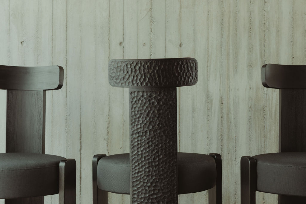 Gabo Black Solid Oak Wood Dining Chair by David Del Valle 31