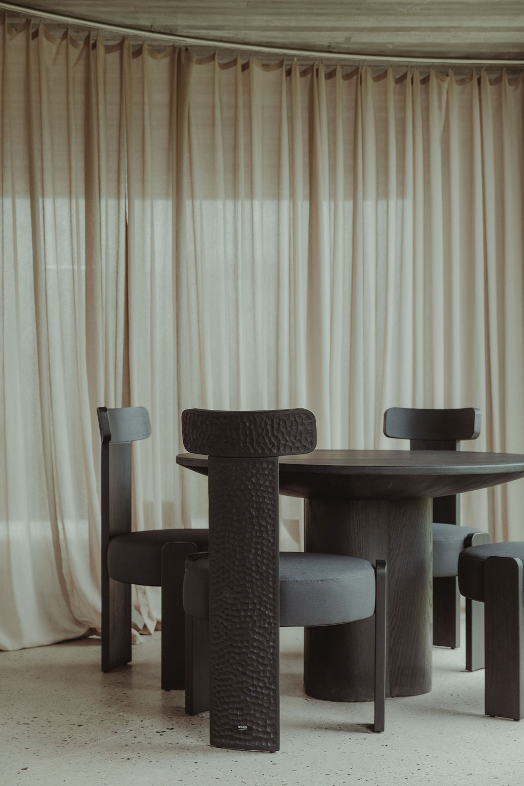 Gabo Black Solid Oak Wood Dining Chair by David Del Valle 6