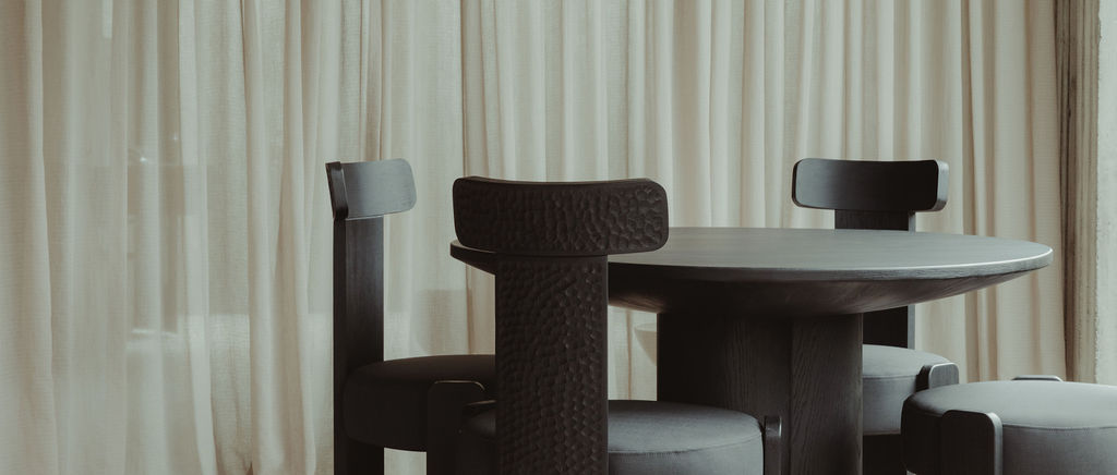 Gabo Black Solid Oak Wood Dining Chair by David Del Valle 7