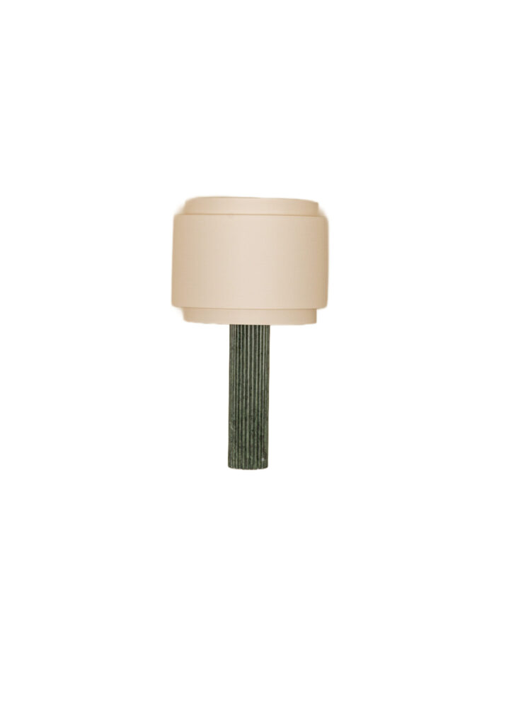 Green Marble Fluta Duoble Table Lamp by Simone & Marcel 1