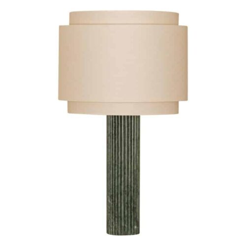Green Marble Fluta Duoble Table Lamp by Simone Marcel 1