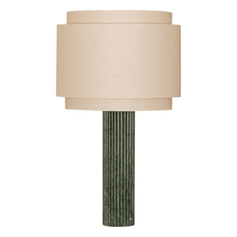 Green Marble Fluta Duoble Table Lamp by Simone Marcel 1