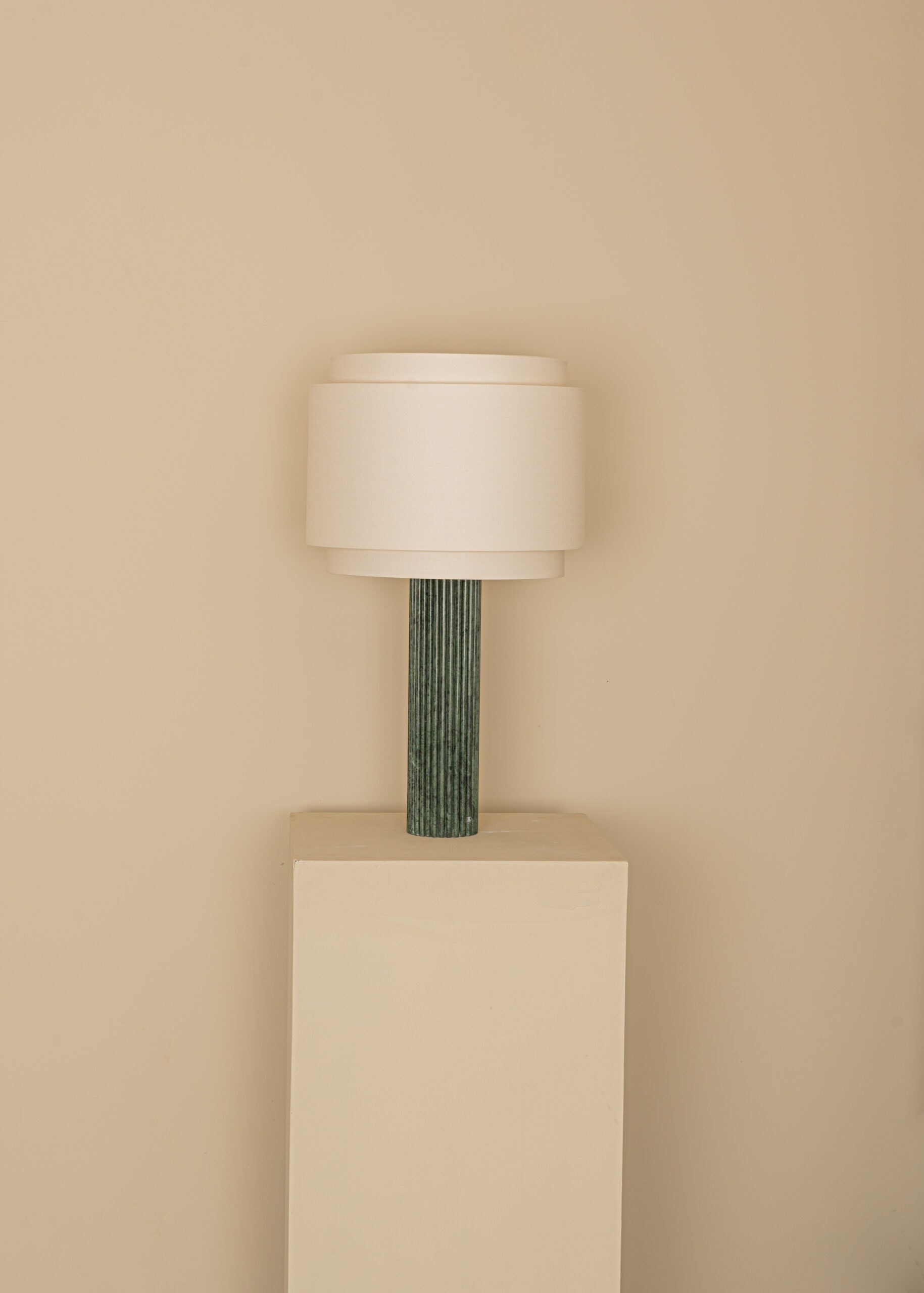 Green Marble Fluta Duoble Table Lamp by Simone & Marcel 2