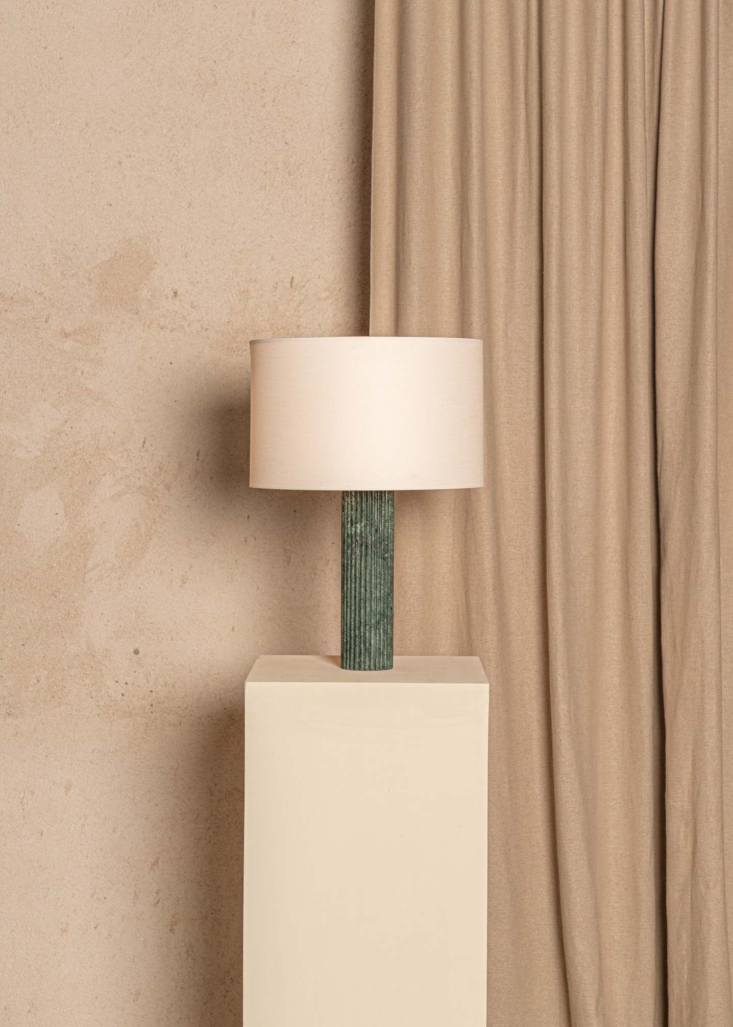 Green Marble Fluta Duoble Table Lamp by Simone & Marcel 3