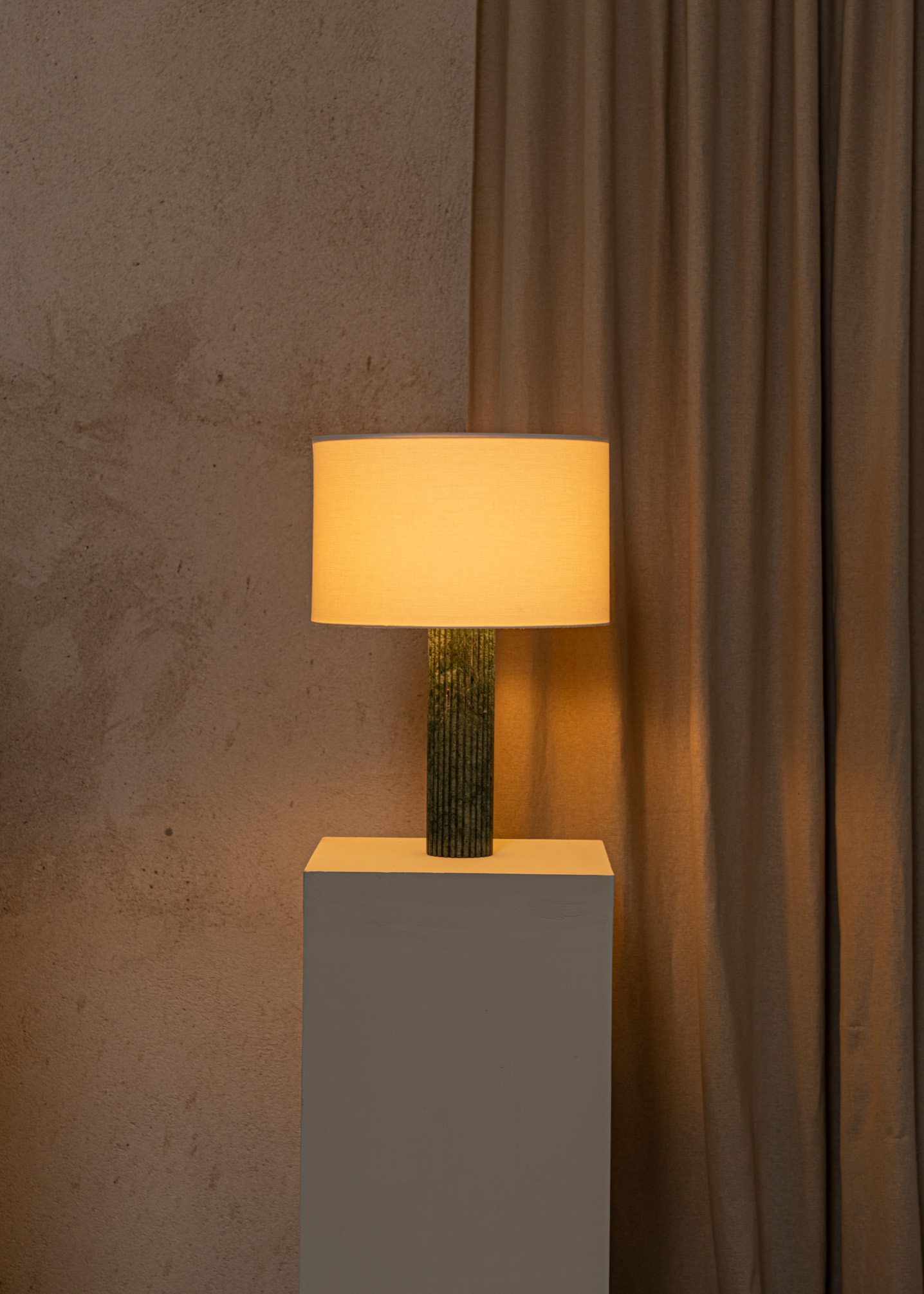 Green Marble Fluta Duoble Table Lamp by Simone & Marcel 4