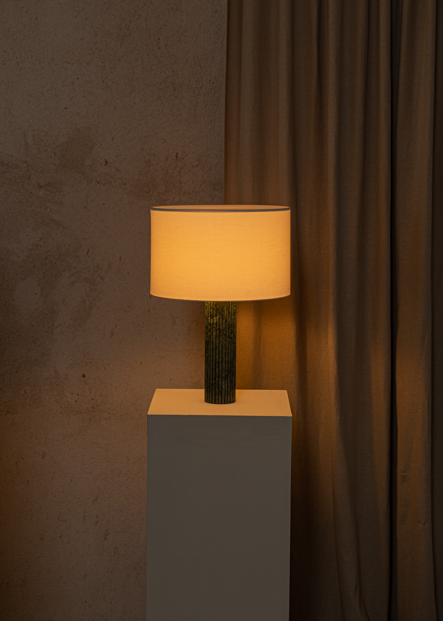 Green Marble Fluta Duoble Table Lamp by Simone & Marcel 5