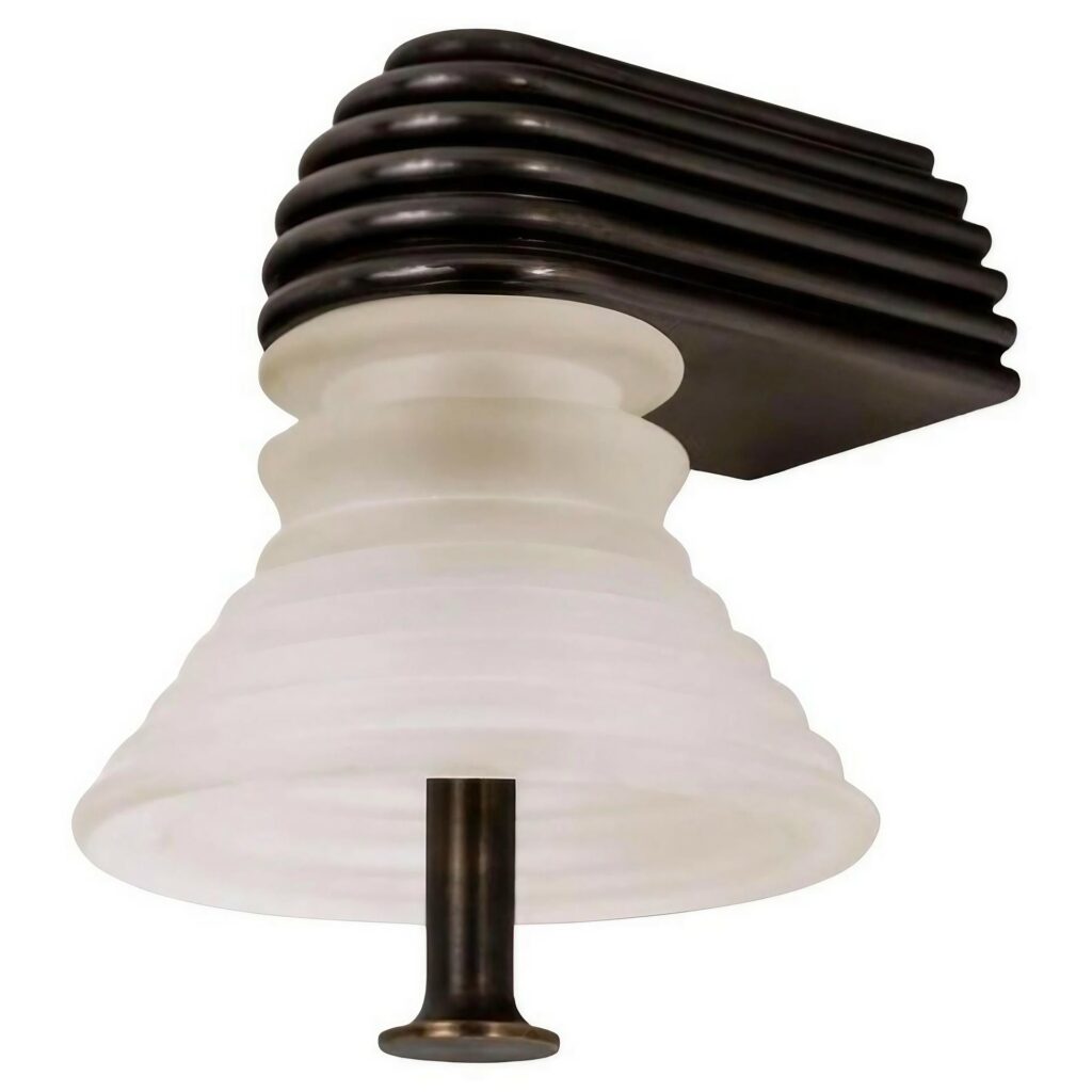 Insulator A Frosted Glass and Dark Brass Sconce by Novocastrian 1