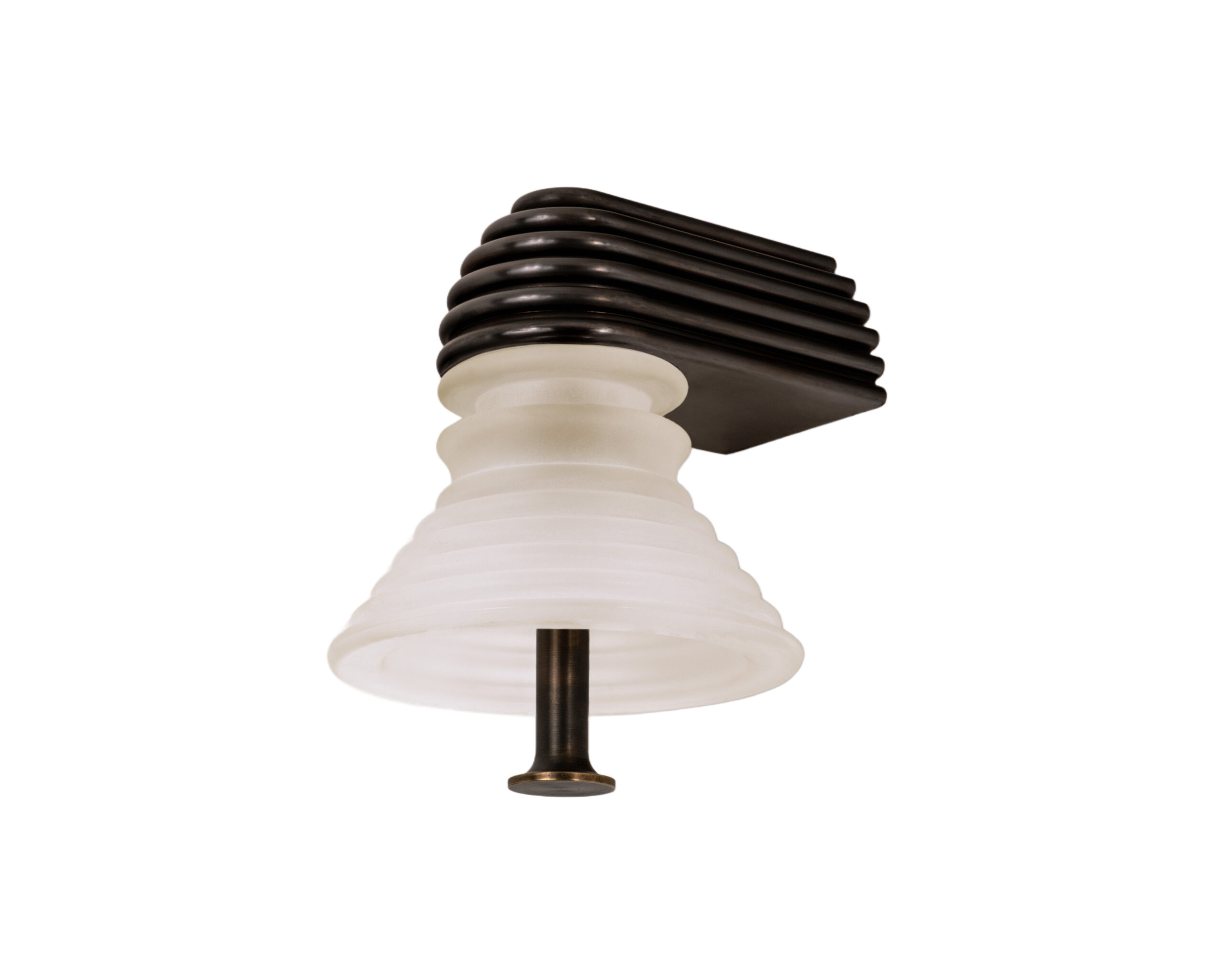 Insulator A Frosted Glass and Dark Brass Sconce by Novocastrian 1