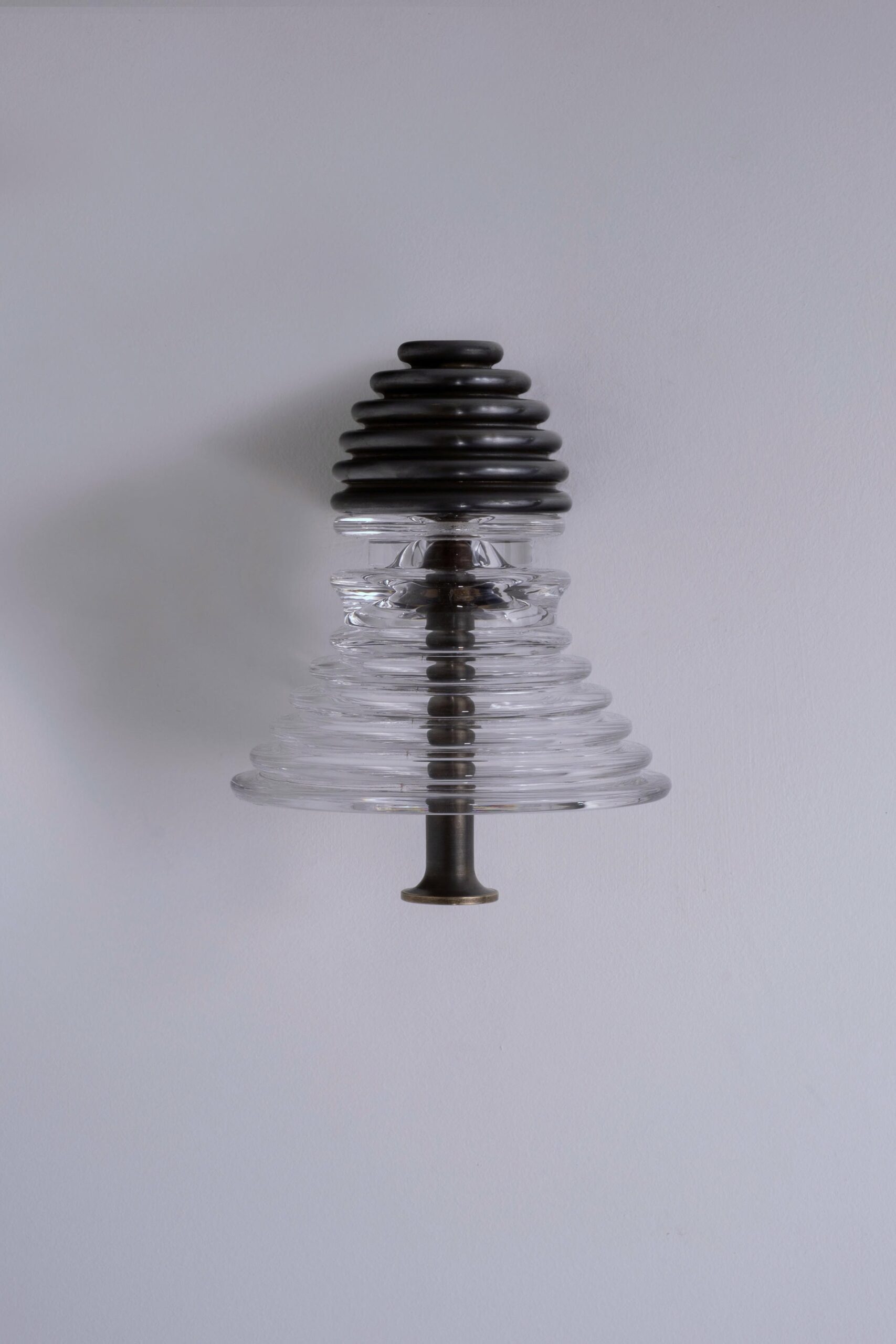 Insulator A Frosted Glass and Dark Brass Sconce by Novocastrian 4