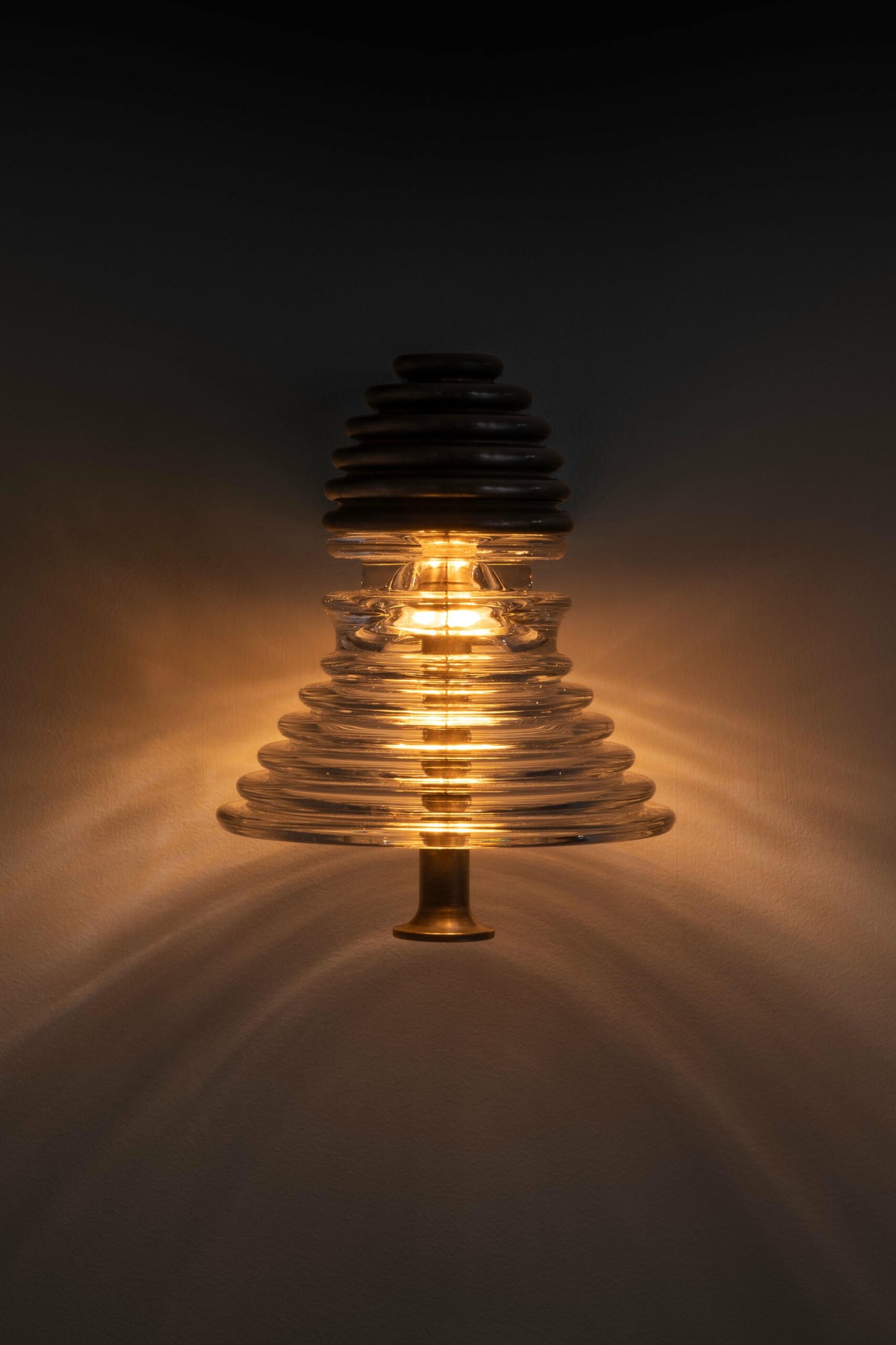 Insulator A Frosted Glass and Dark Brass Sconce by Novocastrian 6