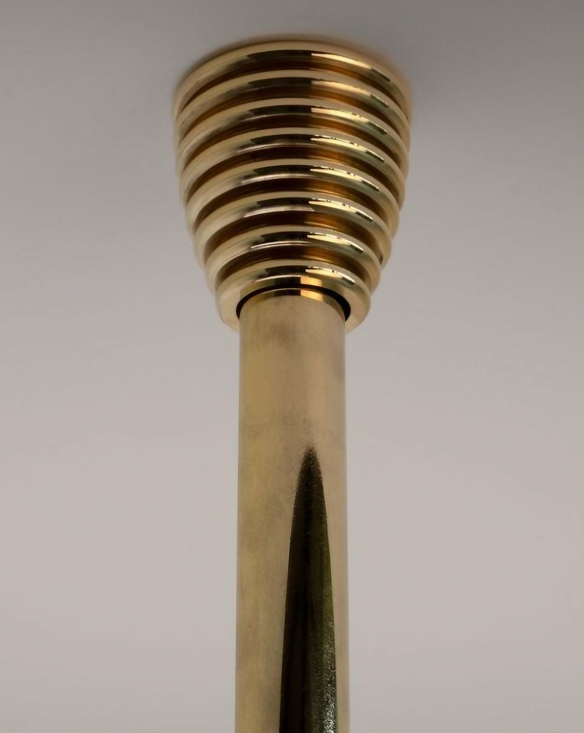 Insulator A Frosted Glass and Polished Brass Pendant Light by Novocastrian 3