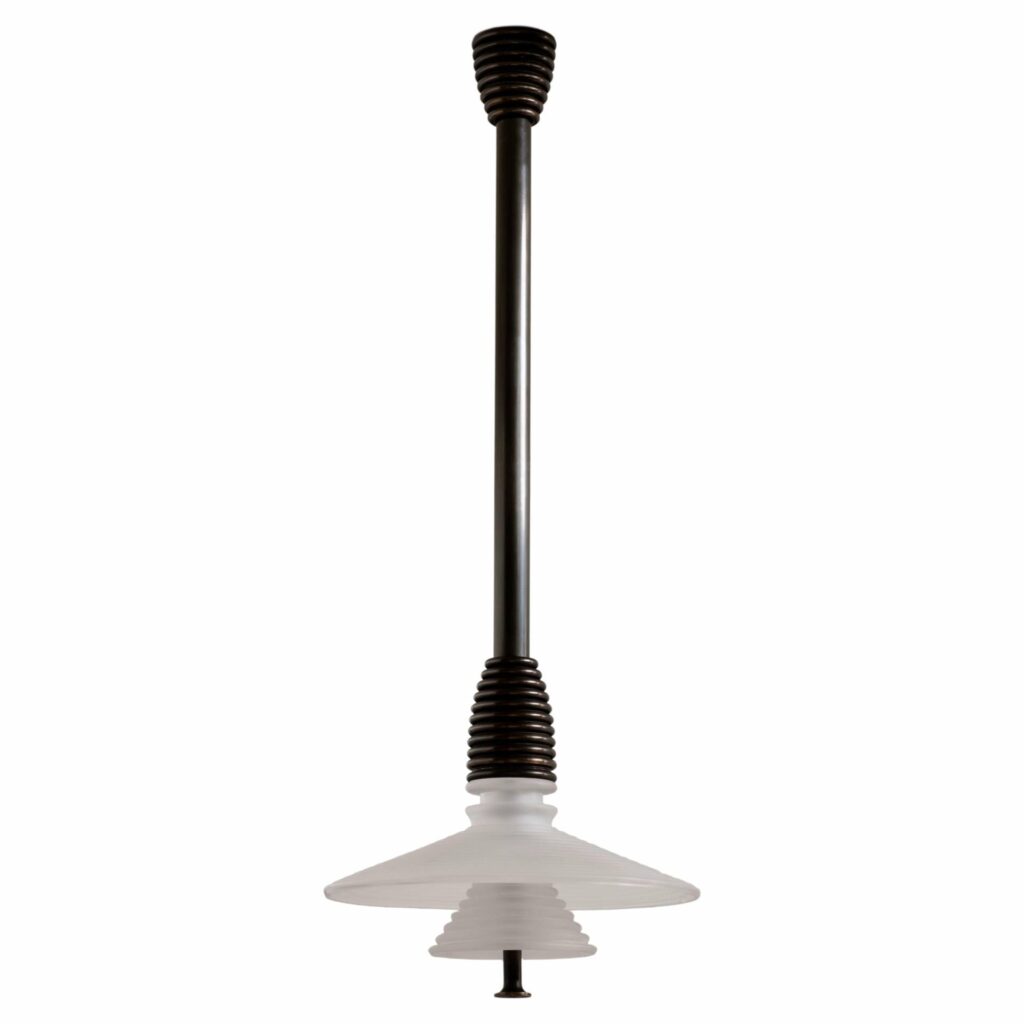 Insulator AB Frosted Glass and Dark Brass Pendant Light by Novocastrian 1