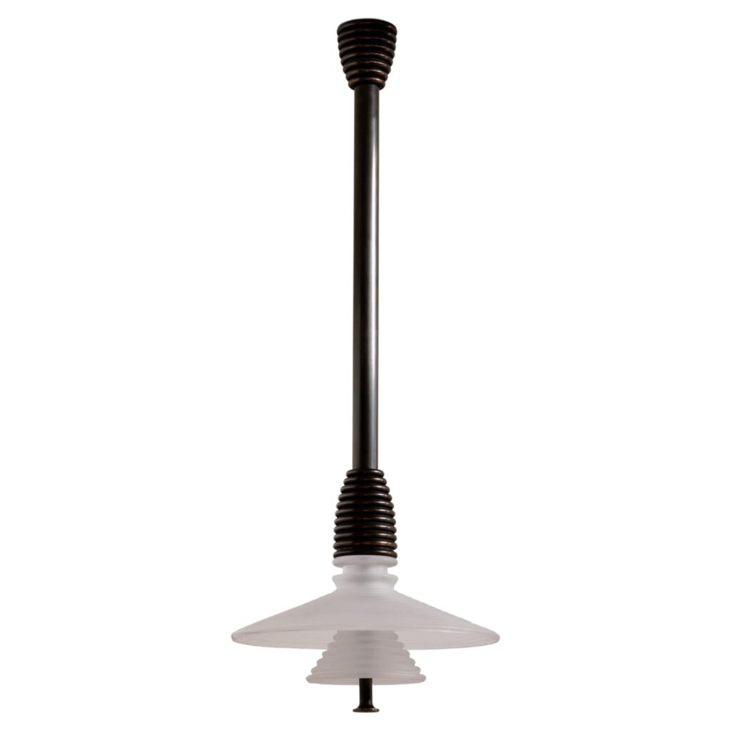 Insulator AB Frosted Glass and Dark Brass Pendant Light by Novocastrian 1