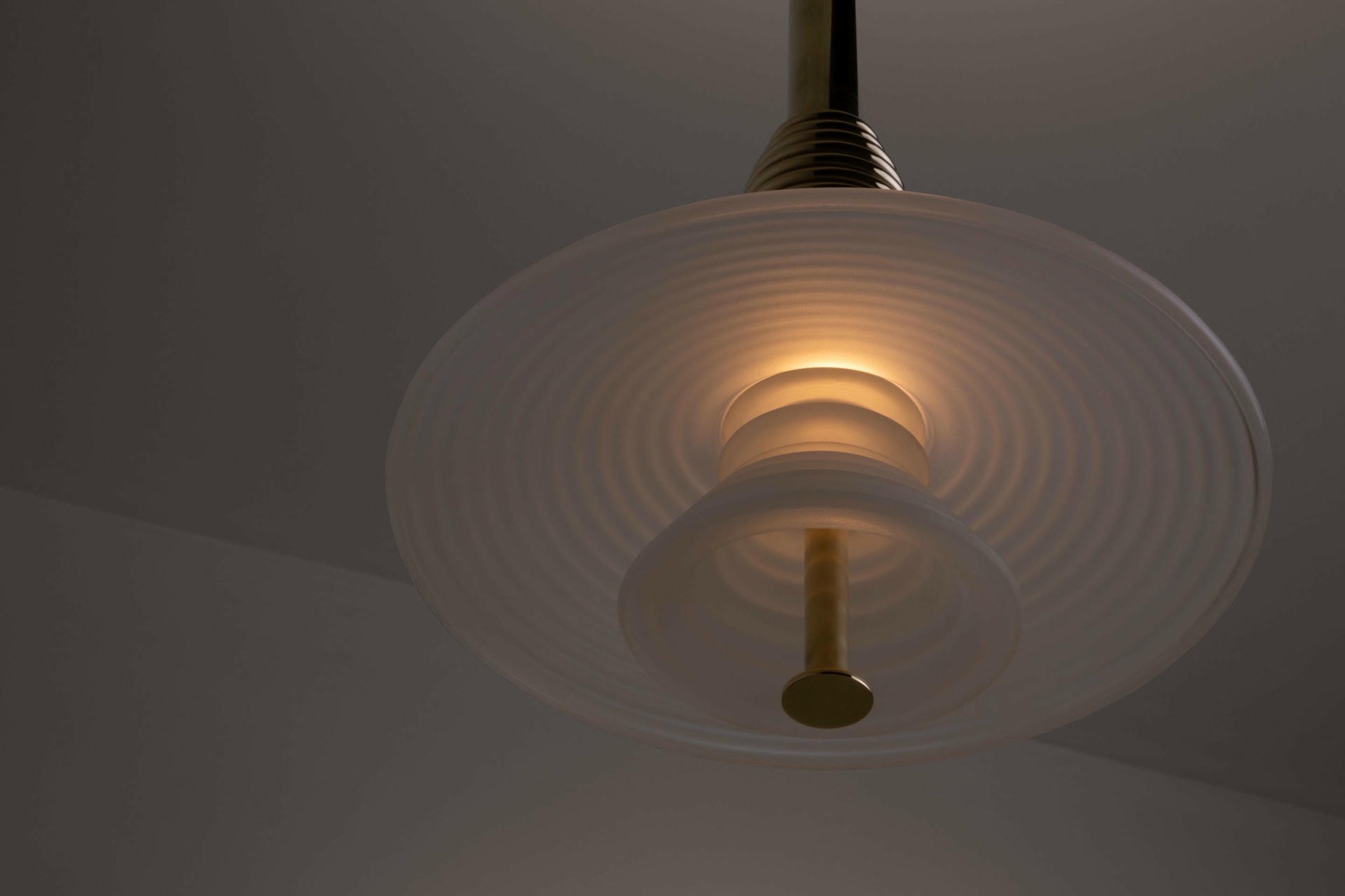 Insulator AB Frosted Glass and Dark Brass Pendant Light by Novocastrian 5