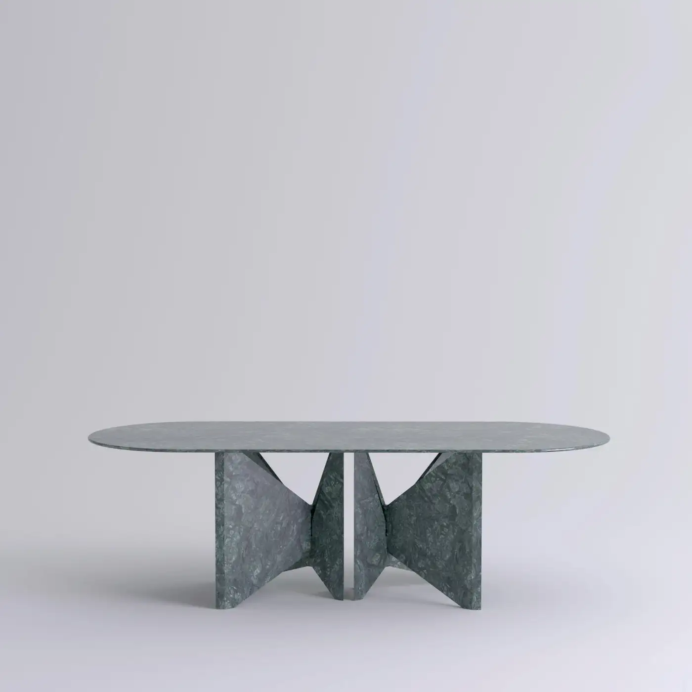 Lamina Oblong Green Marble Dinner Table by Hannes Peer 4