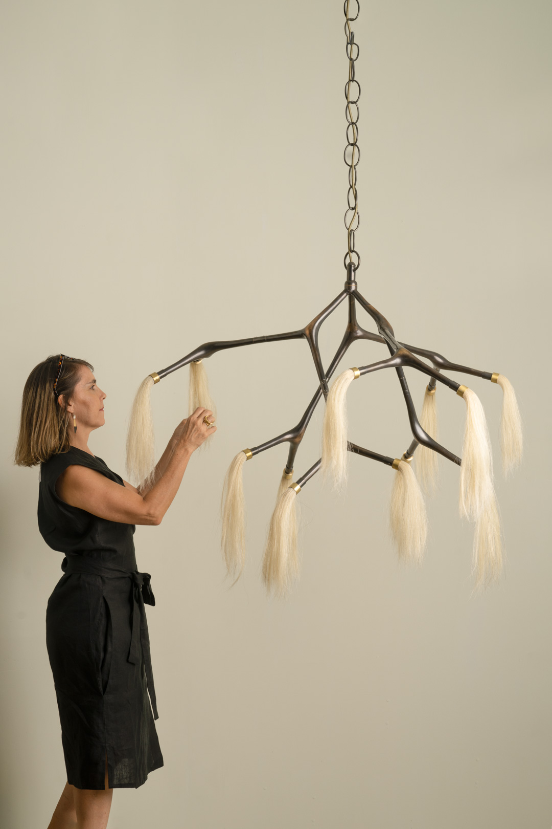 Maratus Horsehair Pendant Lamp by Isabel Moncada 10
