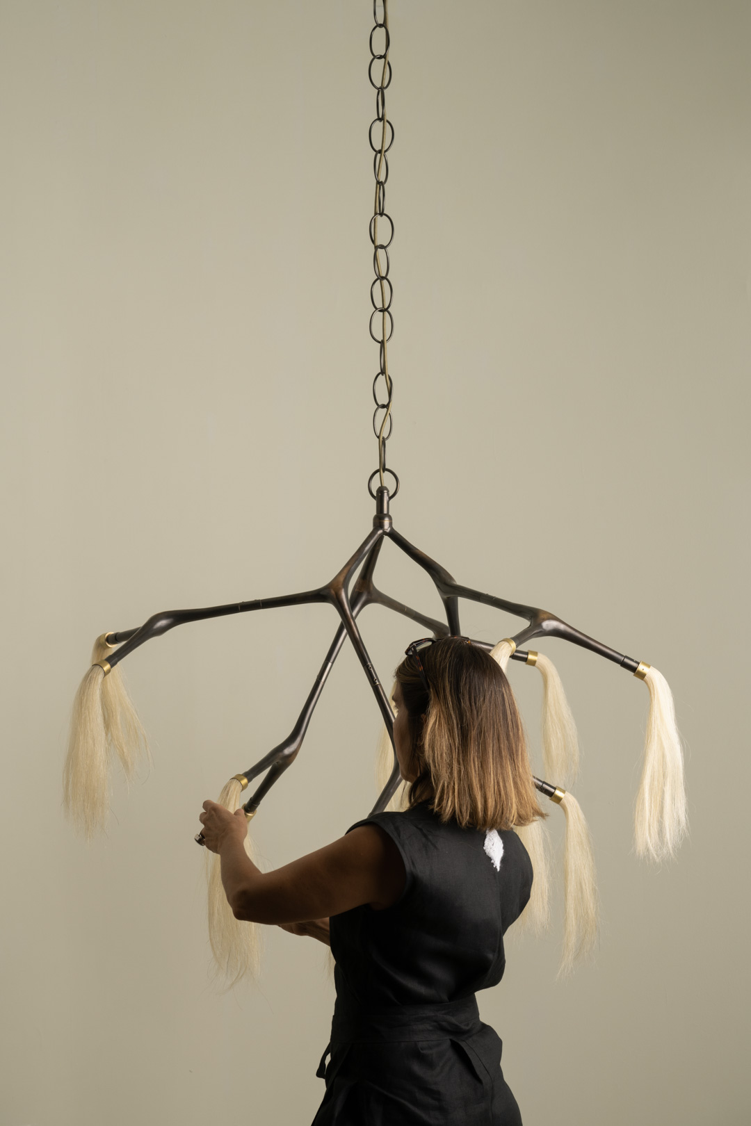 Maratus Horsehair Pendant Lamp by Isabel Moncada 9