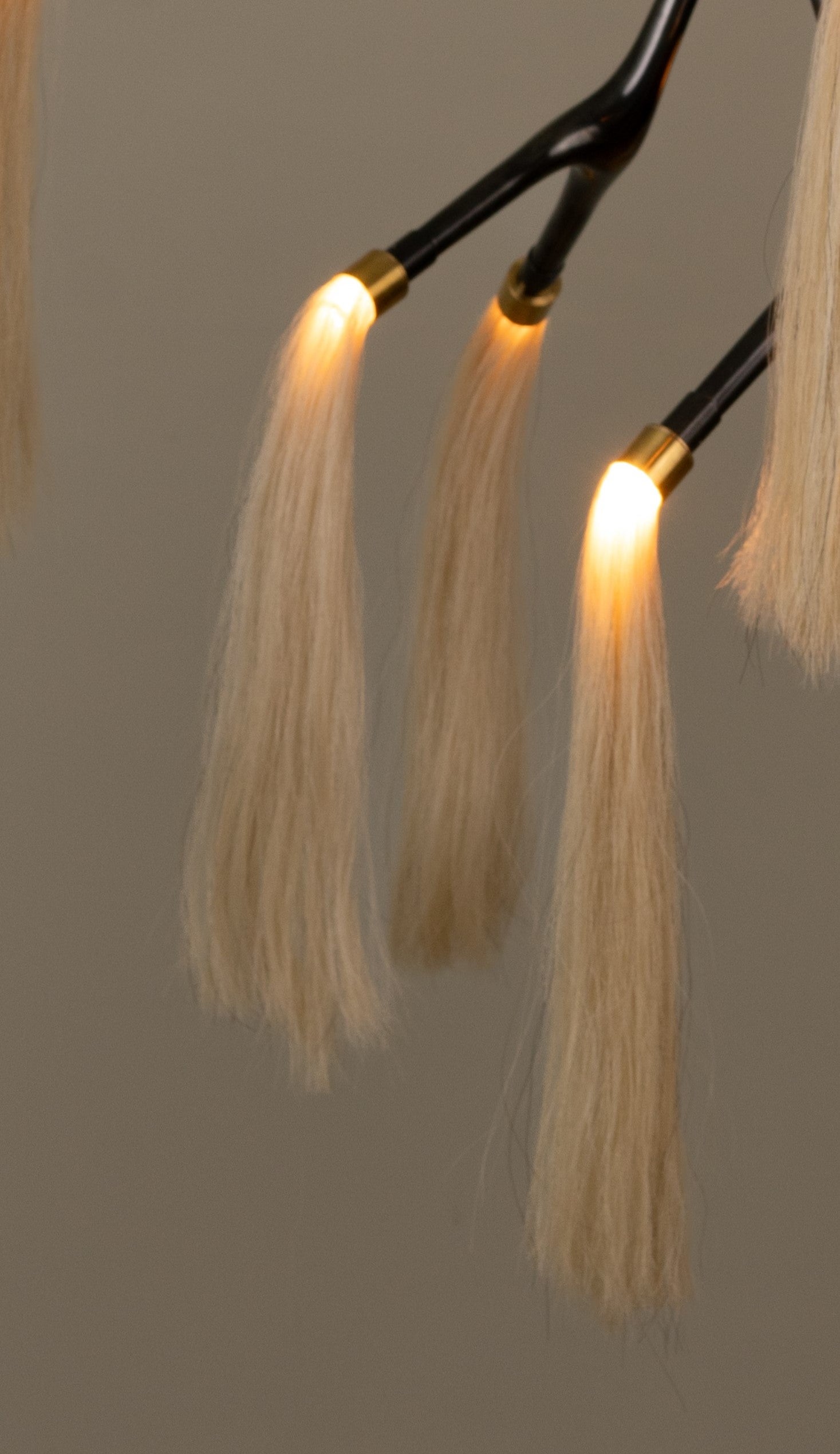 Maratus Sculptural Horsehair and Bronze Pendant Lamp by Isabel Moncada 5