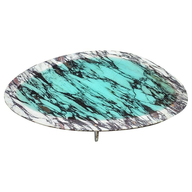 Minerals Brescia Viola Marble Low Table by Carla Baz 1