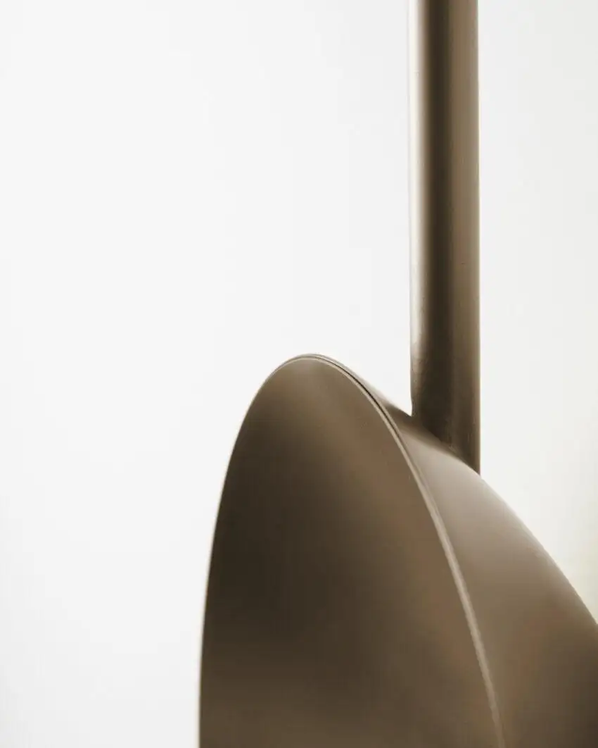 Oyster Brushed Bronze Wall Mounted Lamp With Rod by Carla Baz 5
