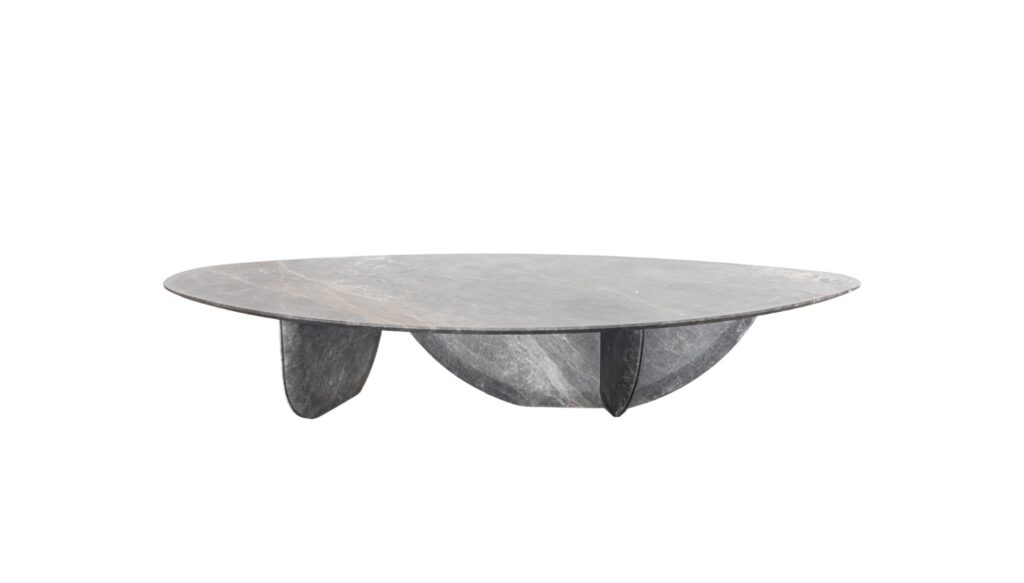 Pebble Ocean Black Travertine Coffee Table by Atra Design 1