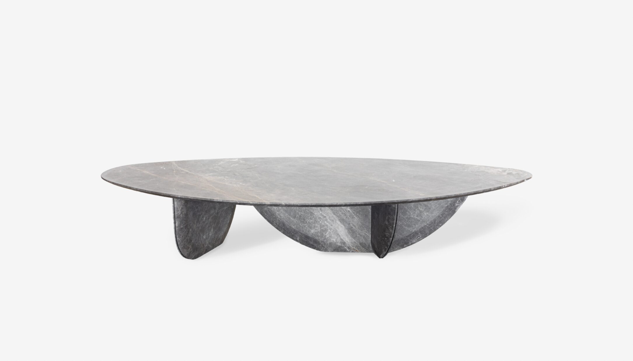 Pebble Ocean Black Travertine Coffee Table by Atra Design 2