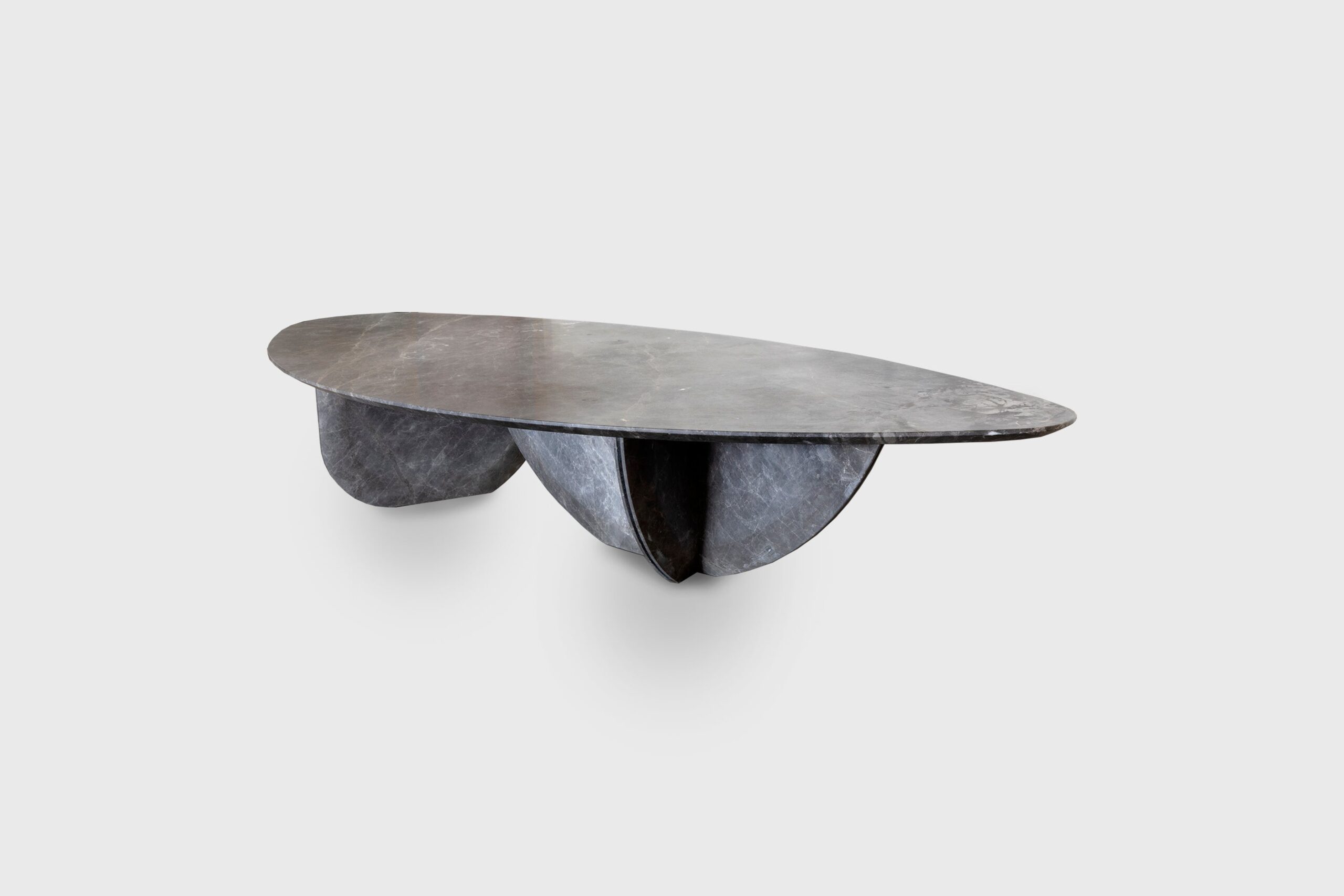 Pebble Ocean Black Travertine Coffee Table by Atra Design 3