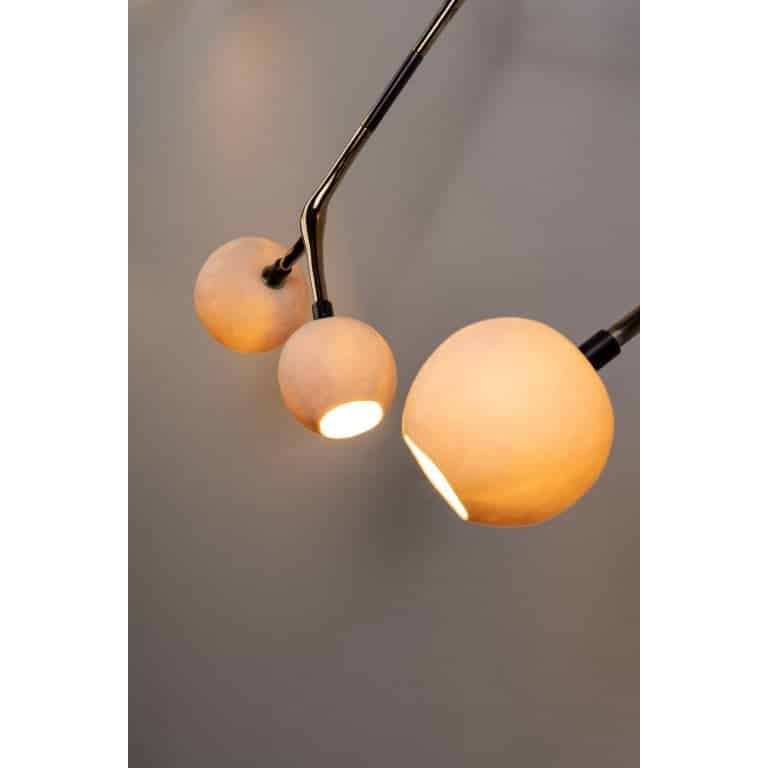 Porcelain and Polished Bronze Campamocha Climbing Wall Lamp by Isabel Moncada 3
