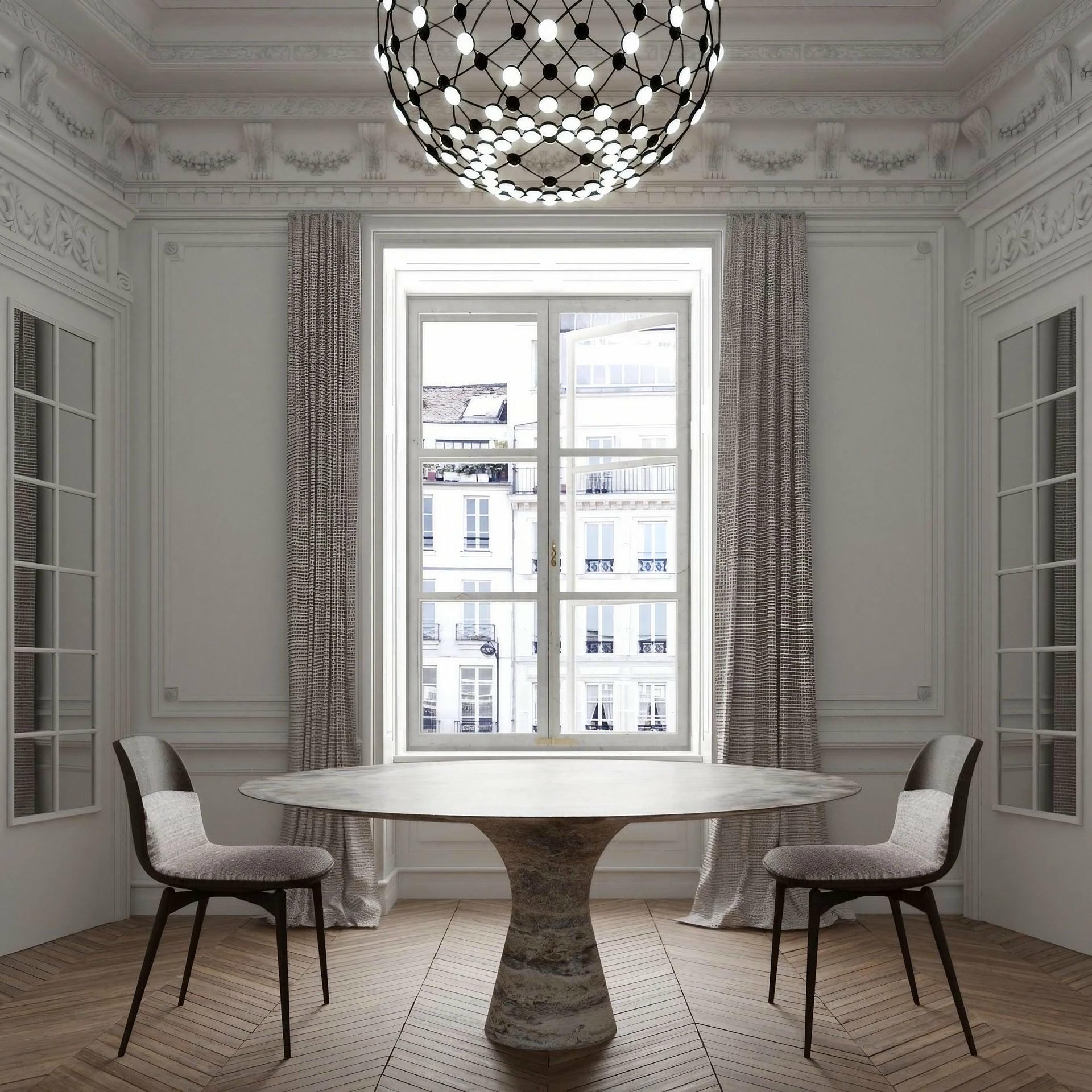 Rosso Lepanto Contemporary Oval Marble Dining Table 29075 16
