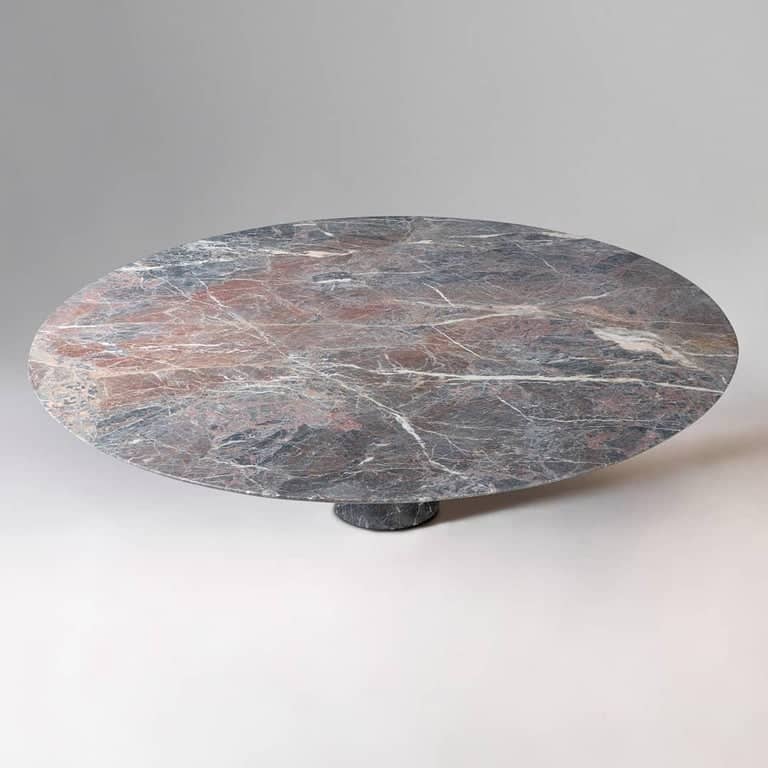 Rosso Lepanto Contemporary Oval Marble Dining Table 29075 18
