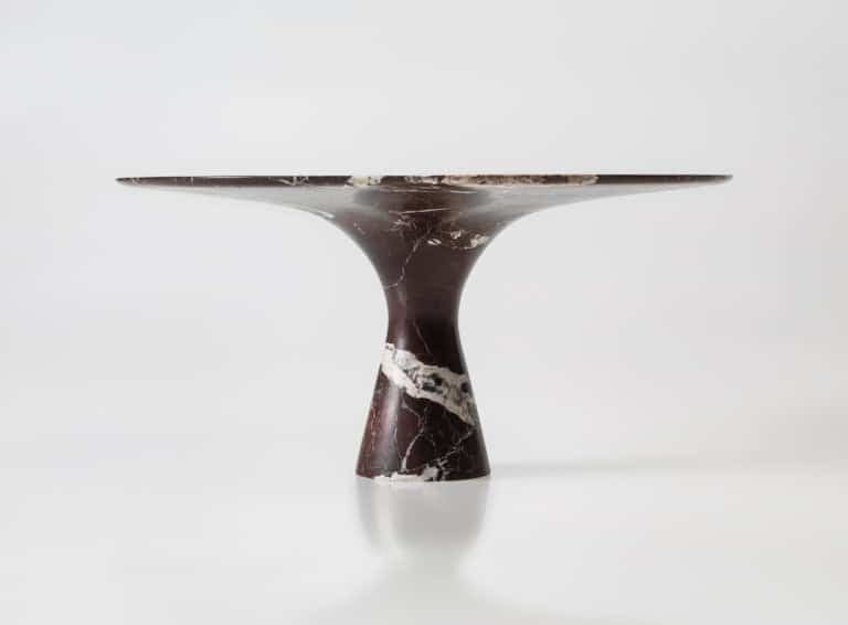 Rosso Lepanto Contemporary Oval Marble Dining Table 29075 2