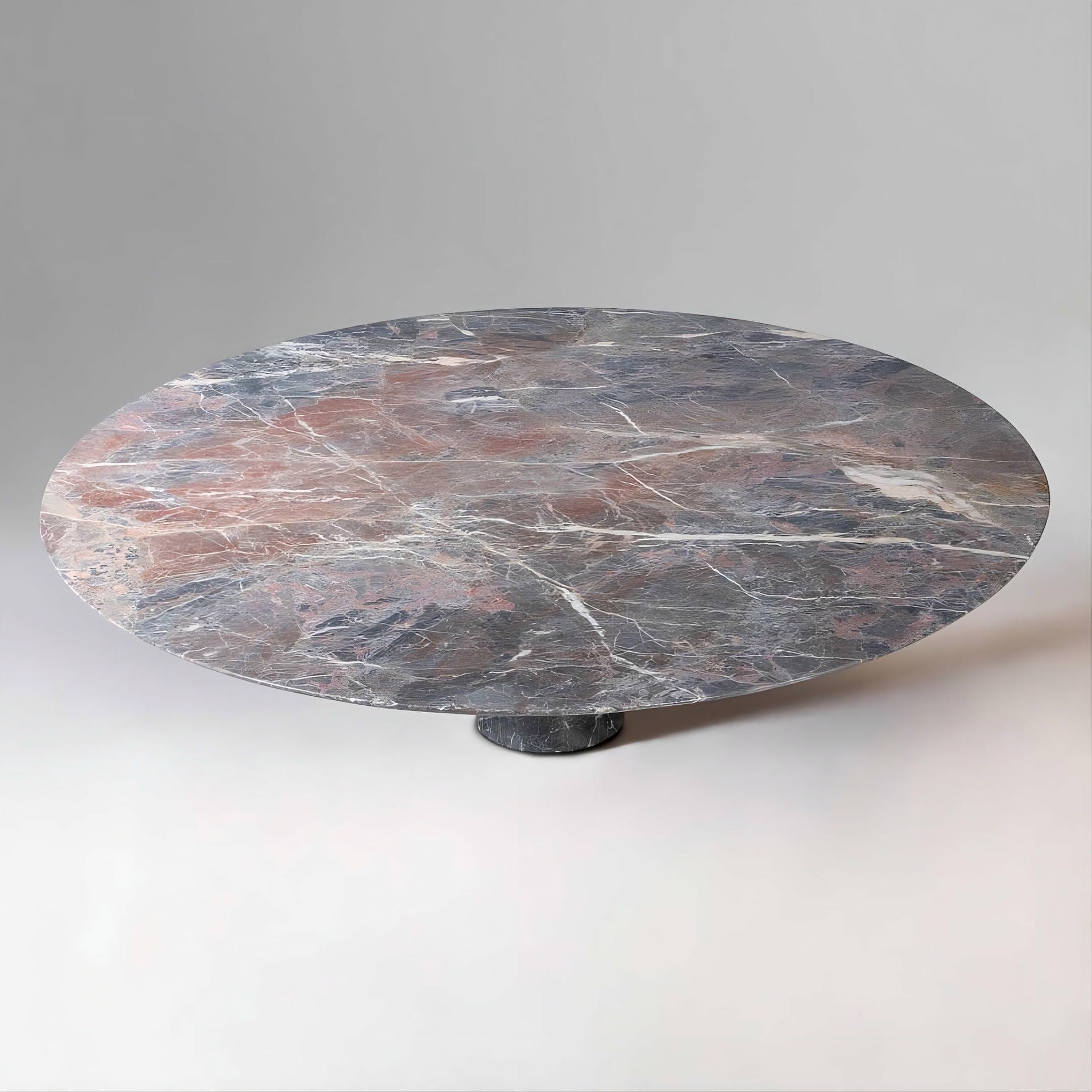 Rosso Lepanto Contemporary Oval Marble Dining Table 29075 6