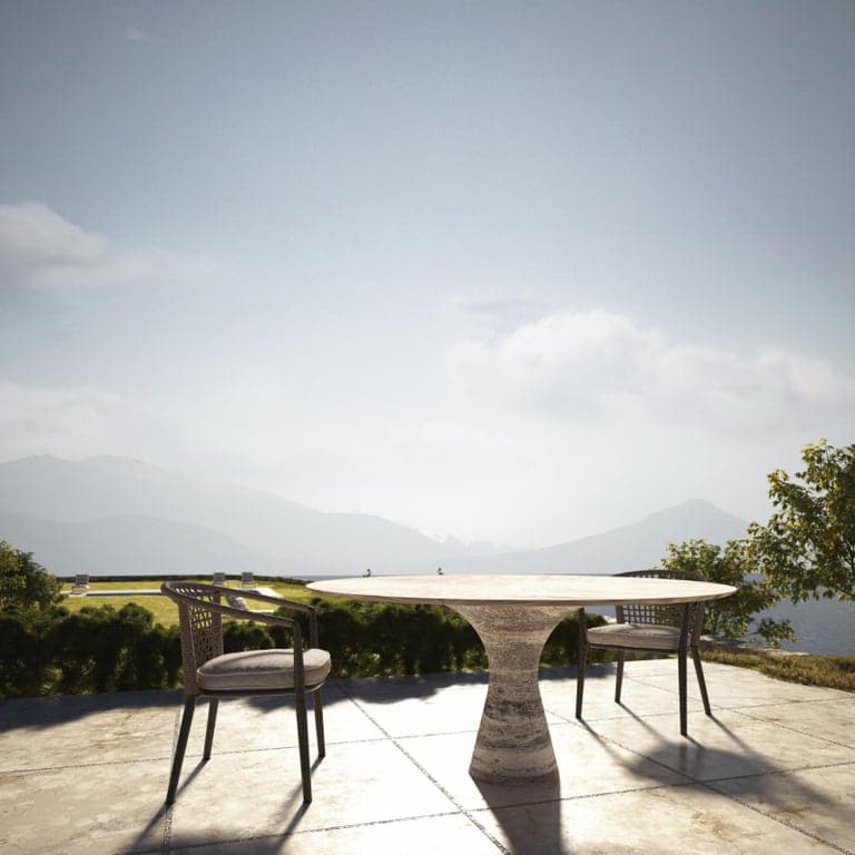 Rosso Lepanto Contemporary Oval Marble Dining Table 29075 9