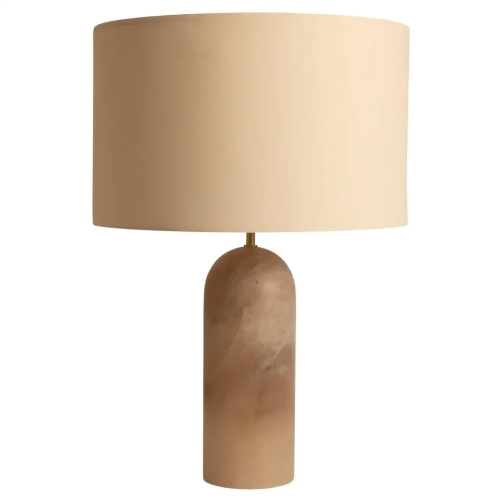 Tobacco Alabaster Pura Table Lamp by Simone Marcel 1