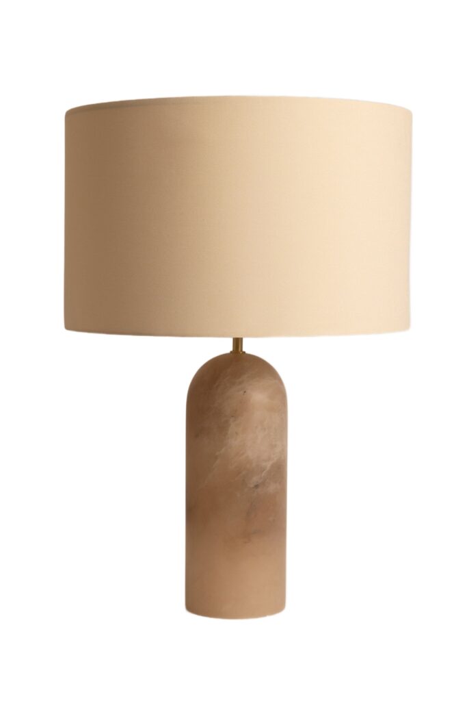 Tobacco Alabaster Pura Table Lamp by Simone Marcel 1