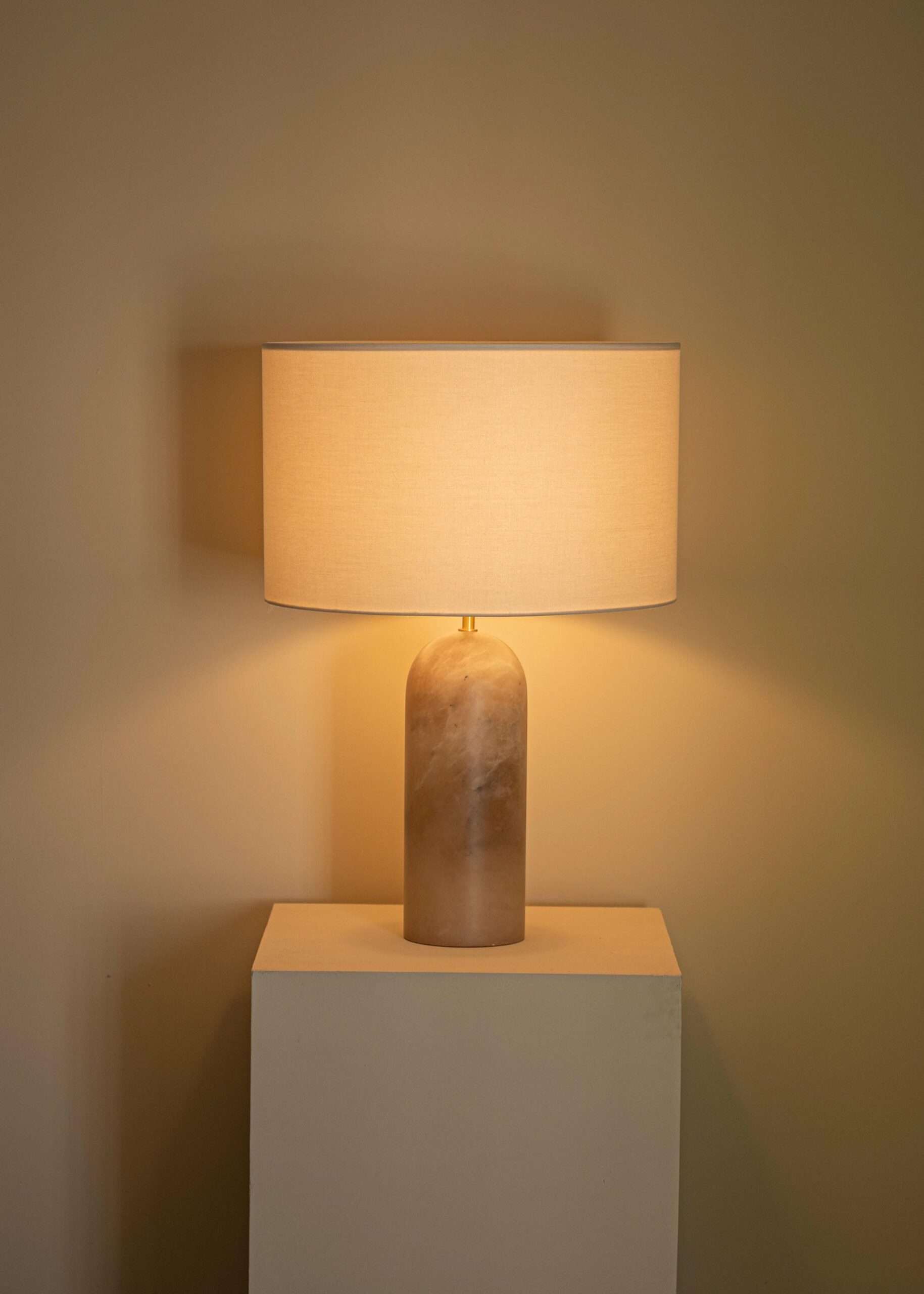 Tobacco Alabaster Pura Table Lamp by Simone Marcel 11