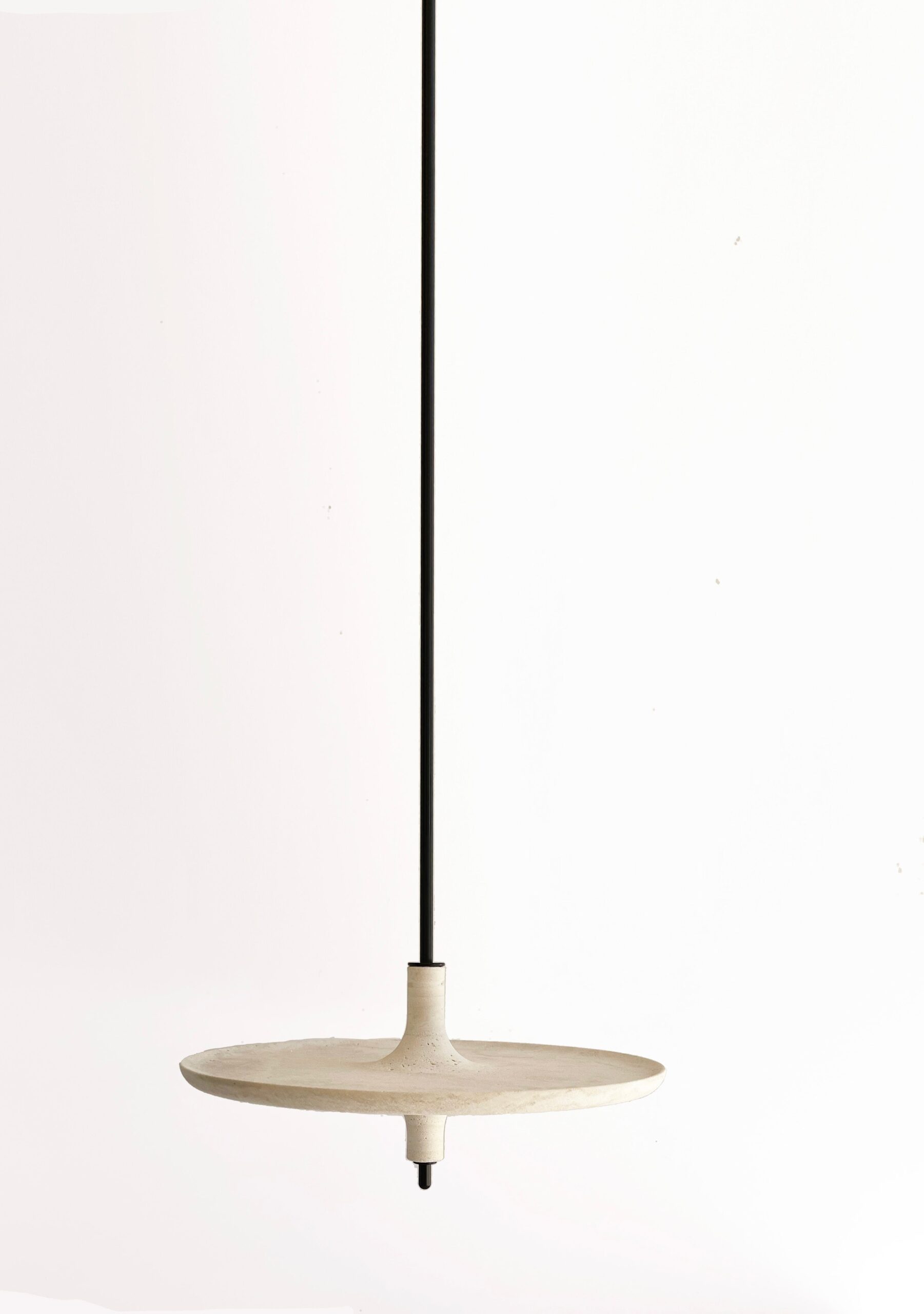 Toupy Travertine and Brass 44 Hanging Table by Mademoiselle Jo 2