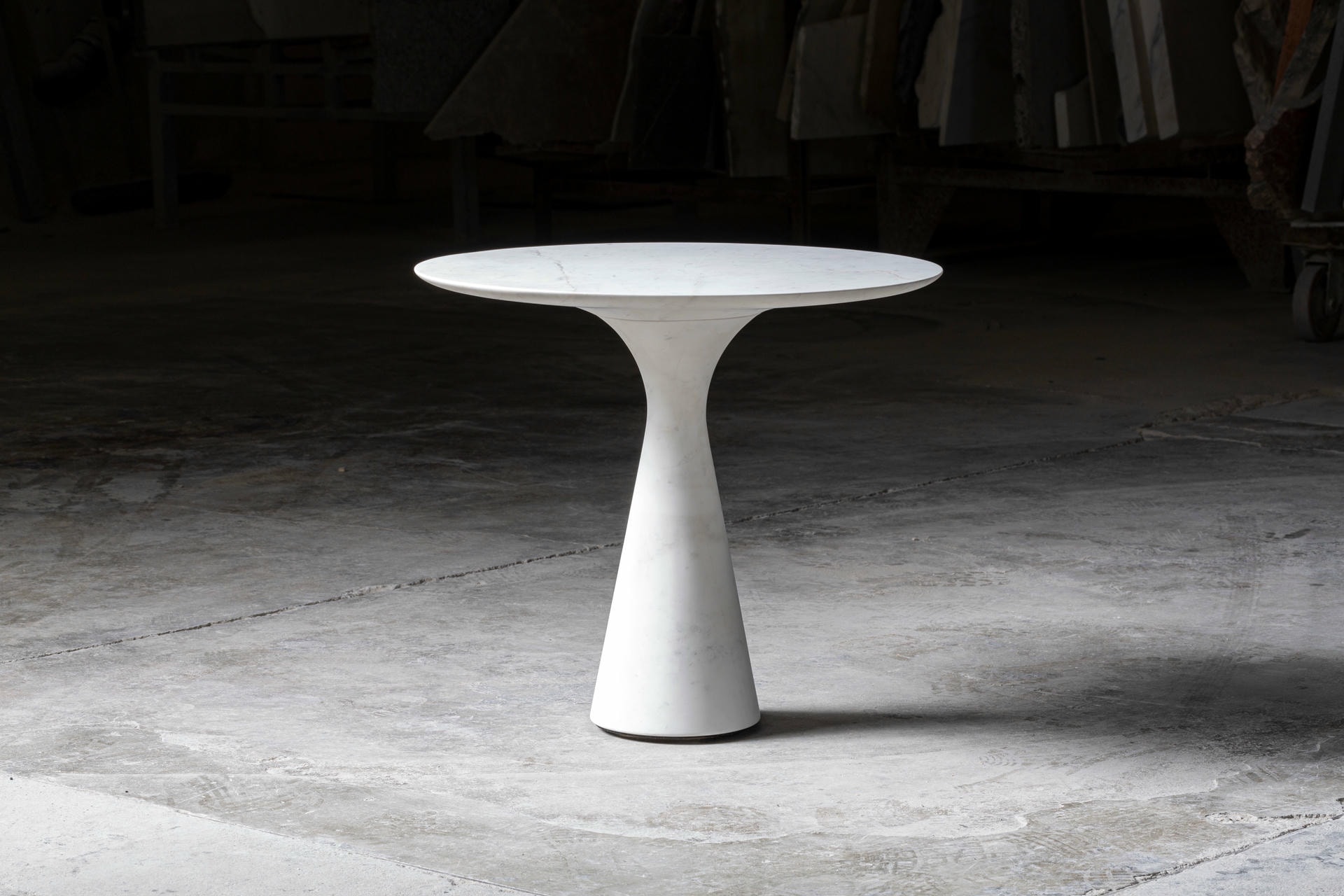 Travertino Silver Refined Contemporary Marble Oval Table 21075 13