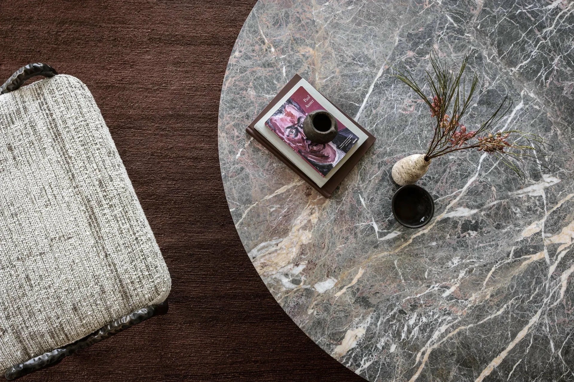 Travertino Silver Refined Contemporary Marble Oval Table 21075 20