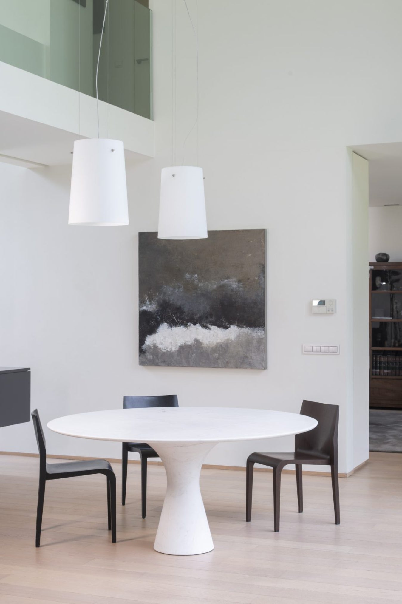 Travertino Silver Refined Contemporary Marble Oval Table 21075 9