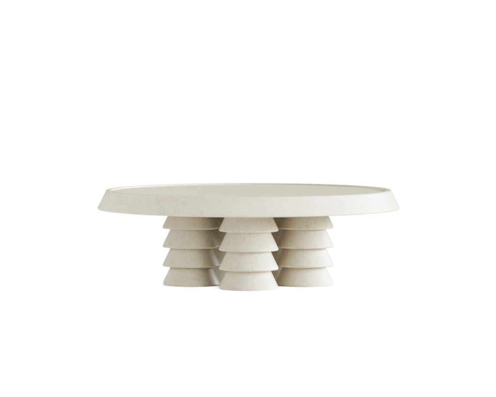 Trigono Creme Coffee Table by Studio Anansi 1