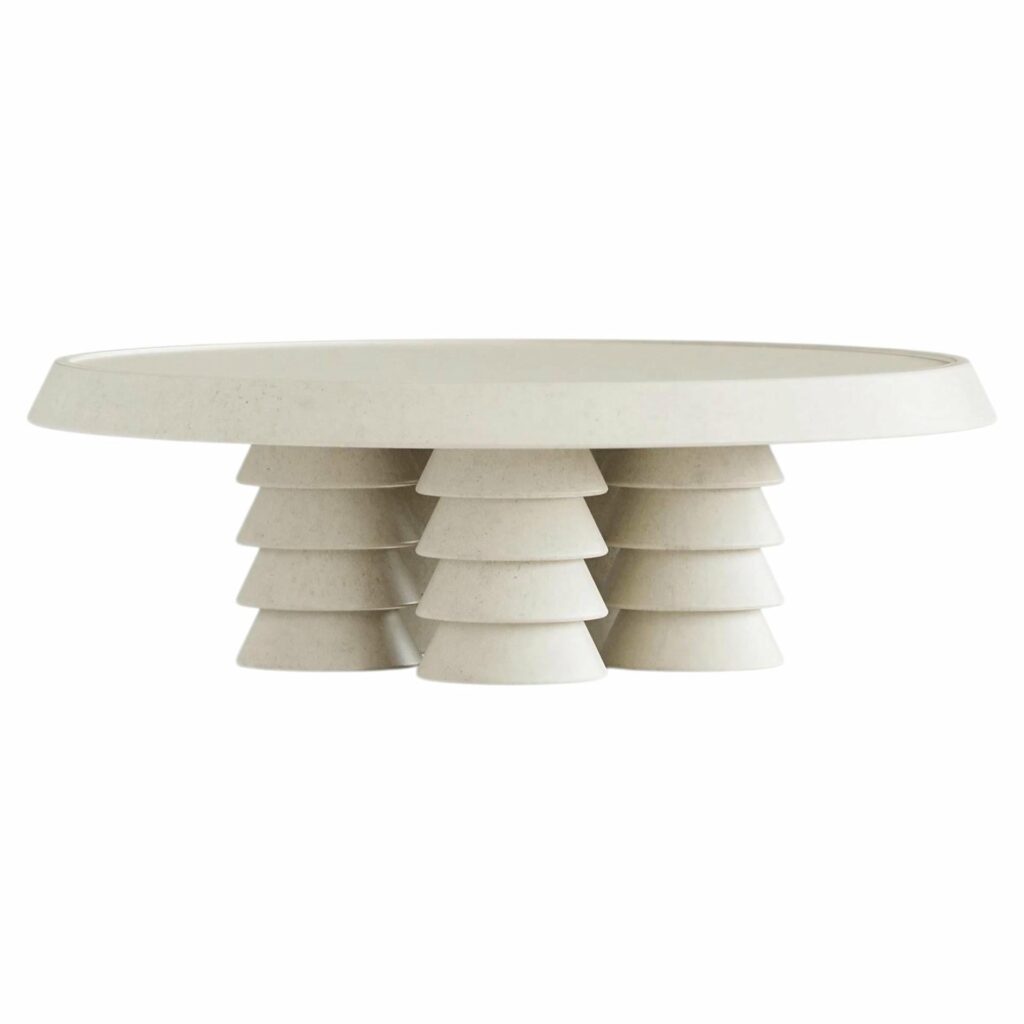 Trigono Creme Coffee Table by Studio Anansi 1