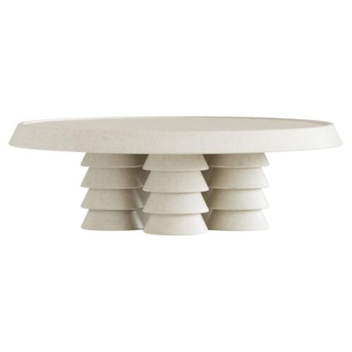 Trigono Creme Coffee Table by Studio Anansi 1